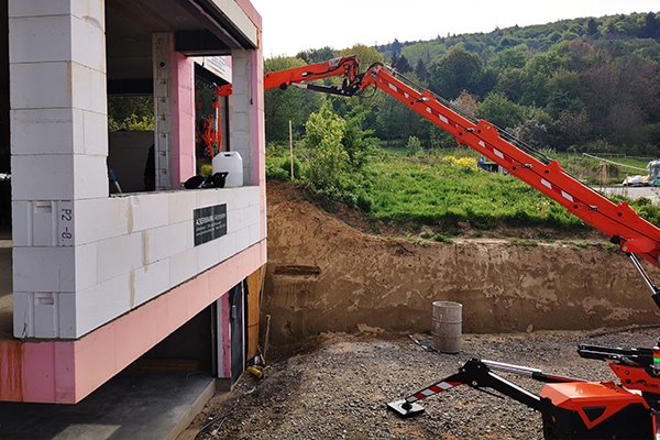 Positionierung von schweren Scheiben im Rohbau