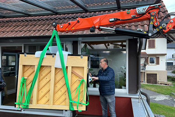 Transport schwerer Möbel, hier Klavier