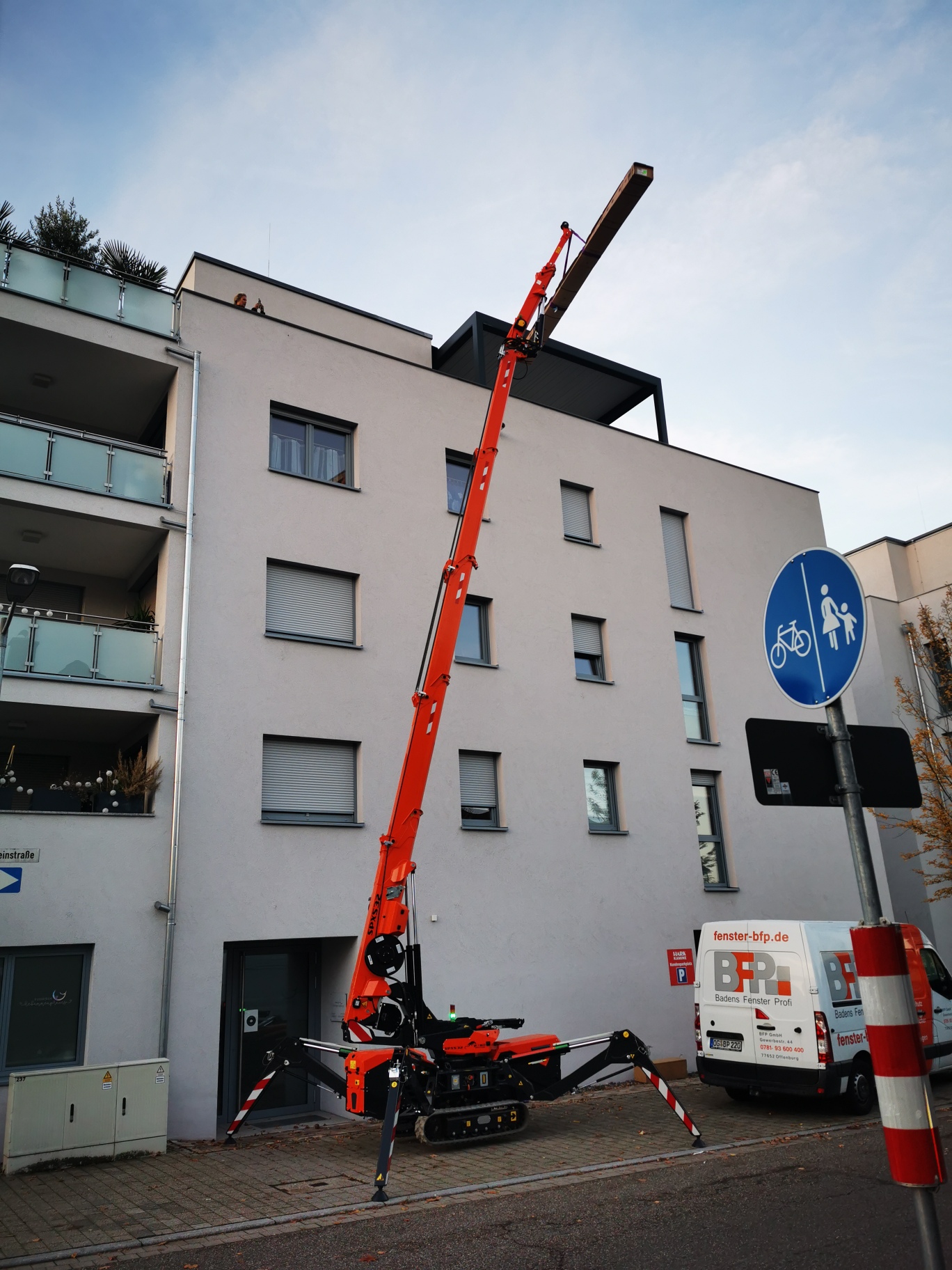 Positionierung von sperrigen Gartenhauselmenten
